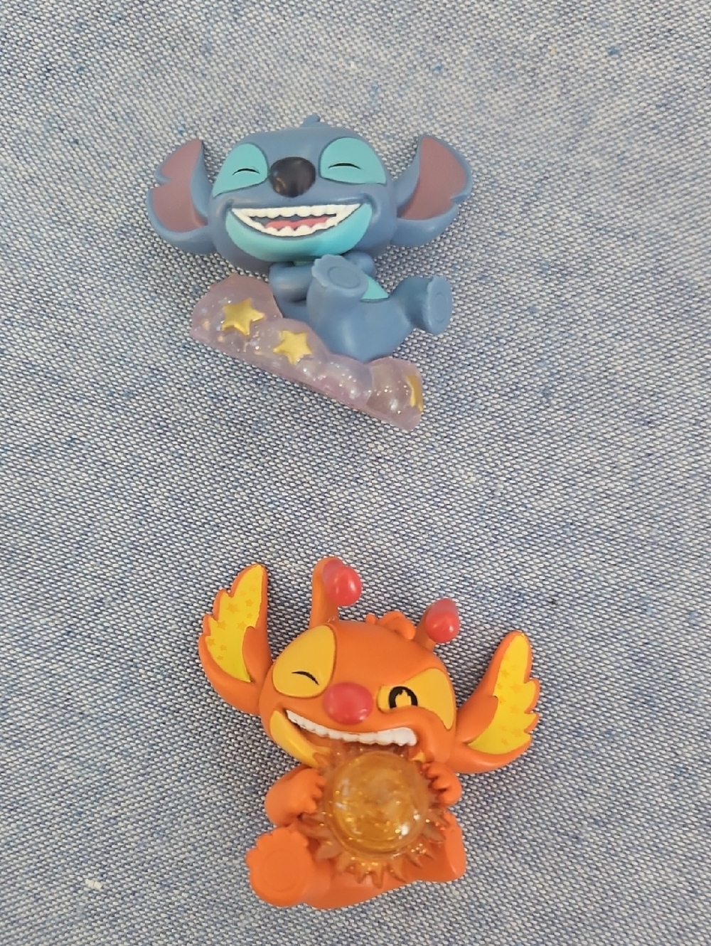 NWOT Disney Blue Stitch & Orange Alien Duo Collectible Toy Figures